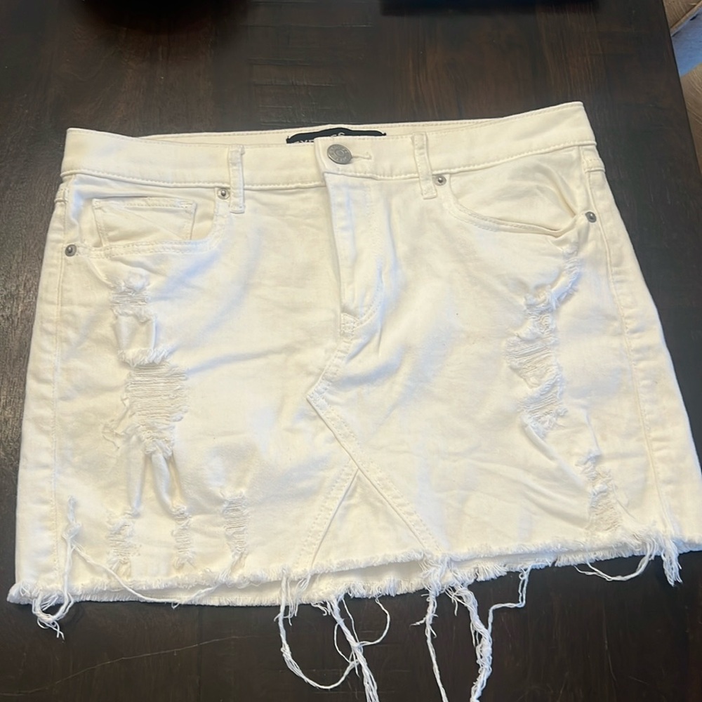 Express white Jean skirt